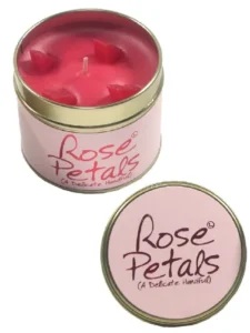 LilyFlameScentedCandleinTinRosePetals