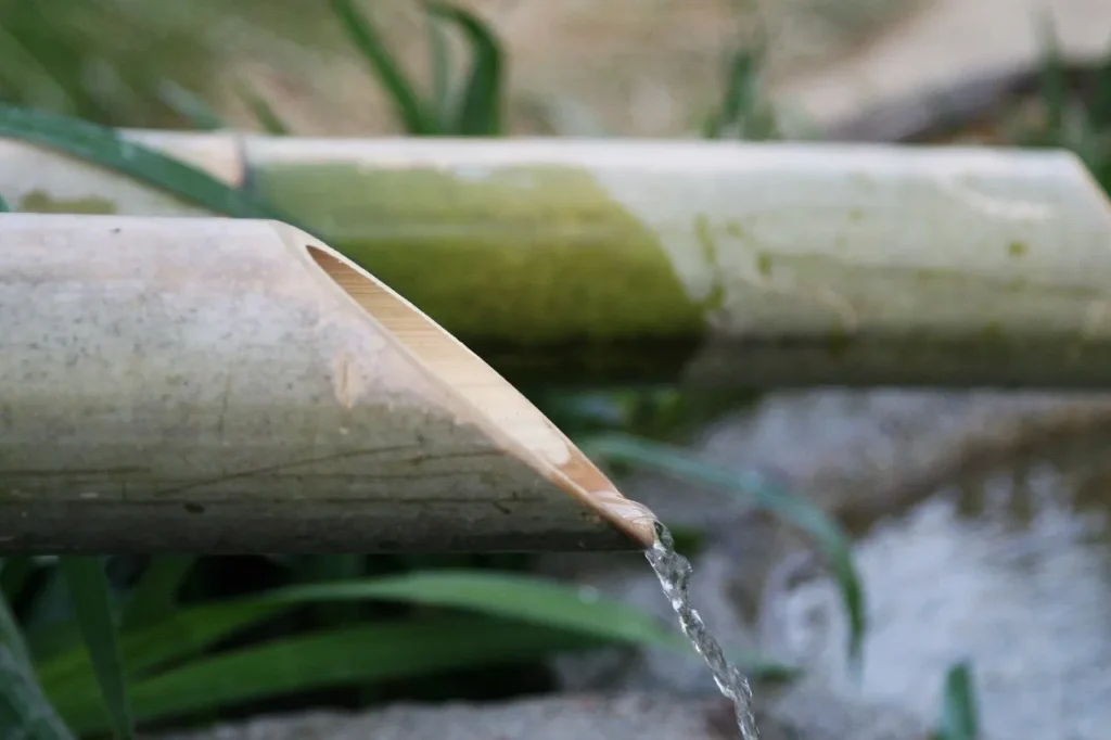 Bamboo water feature