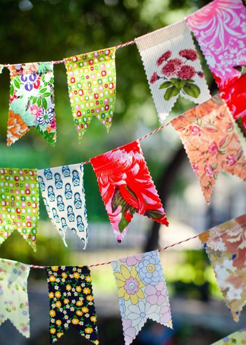 Bunting from Fabric Scraps