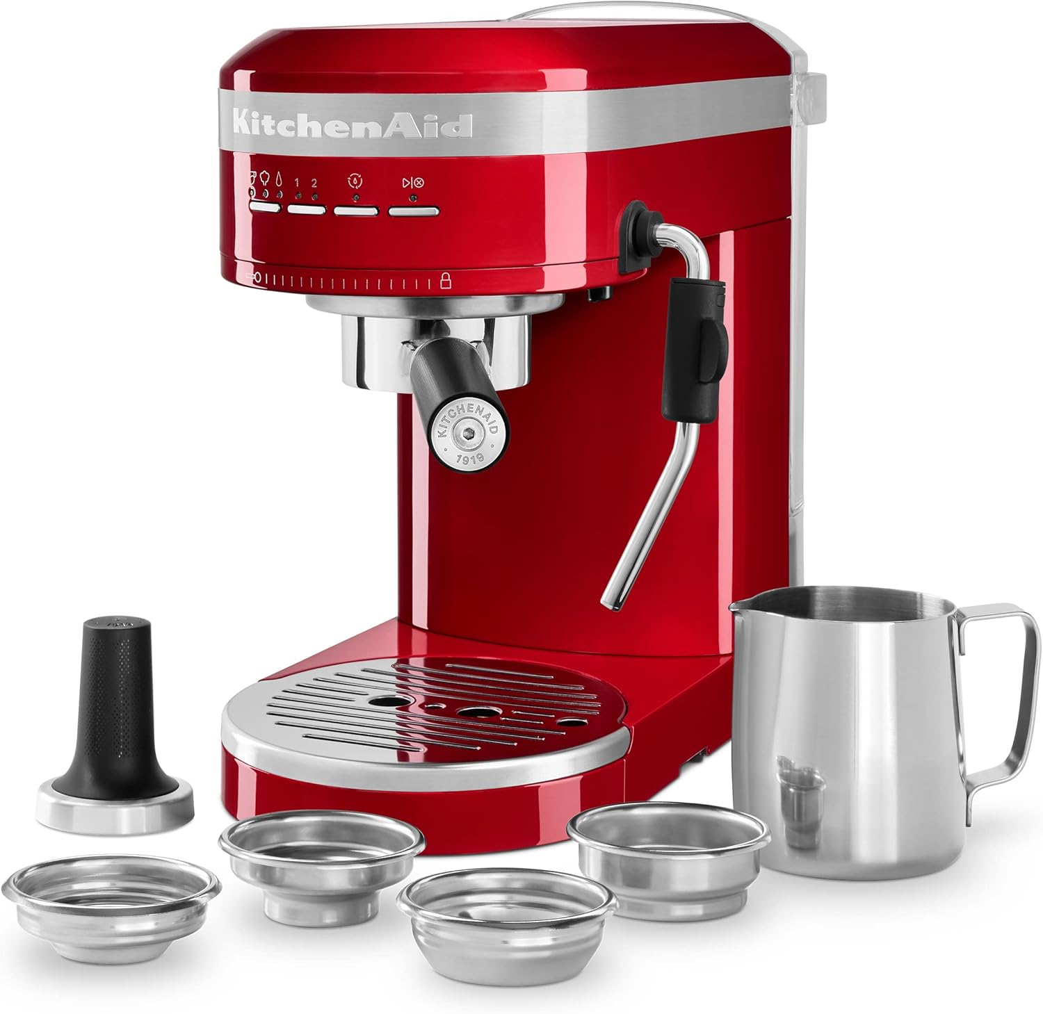 KitchenAid Metal Semi-Automatic Espresso Machine Empire Red