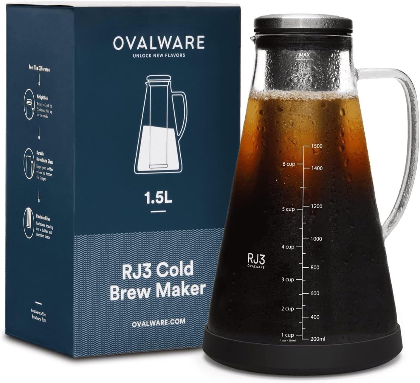 Ovalware Airtight Cold Brew Iced Coffee Maker 15L