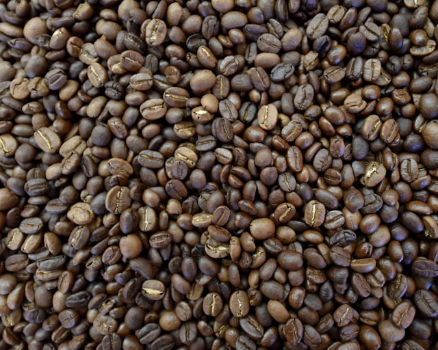 top down coffee beans