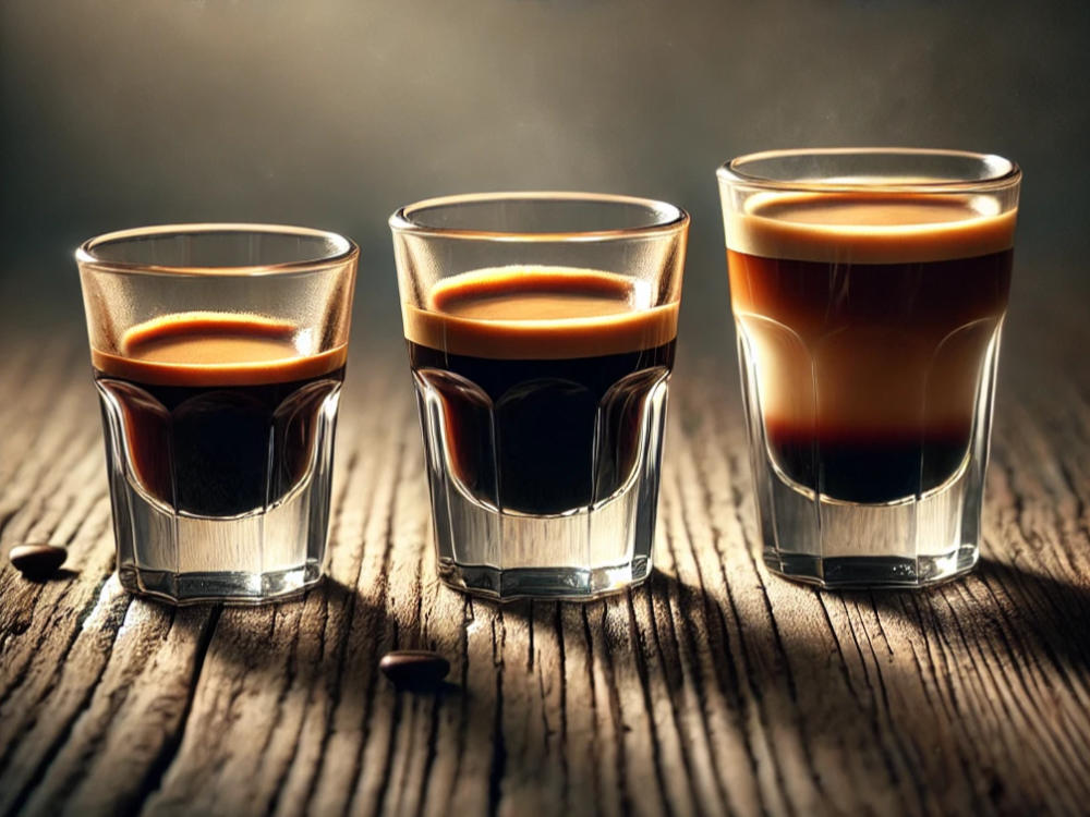 ristretto, espresso, lungo