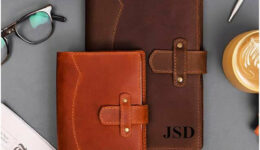 Genuine Leather Journal Engraved Name or Initials – Crafted in USA