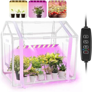 Meonum Mini Greenhouse with Grow Light for Indoor