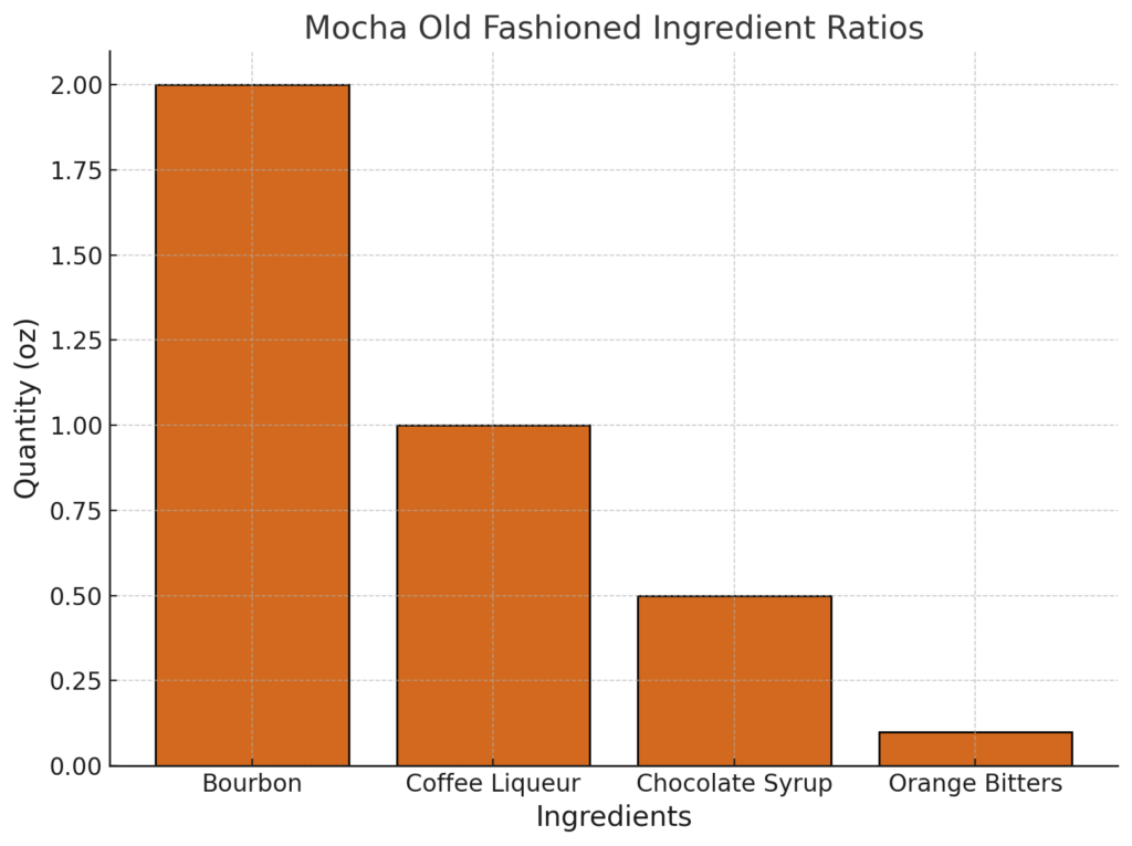 Mocha Old Fashioned Ingredient Ratios Bar Graph