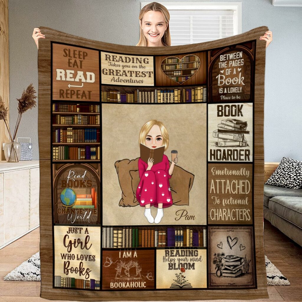 SATIGI Personailized Book Blanket