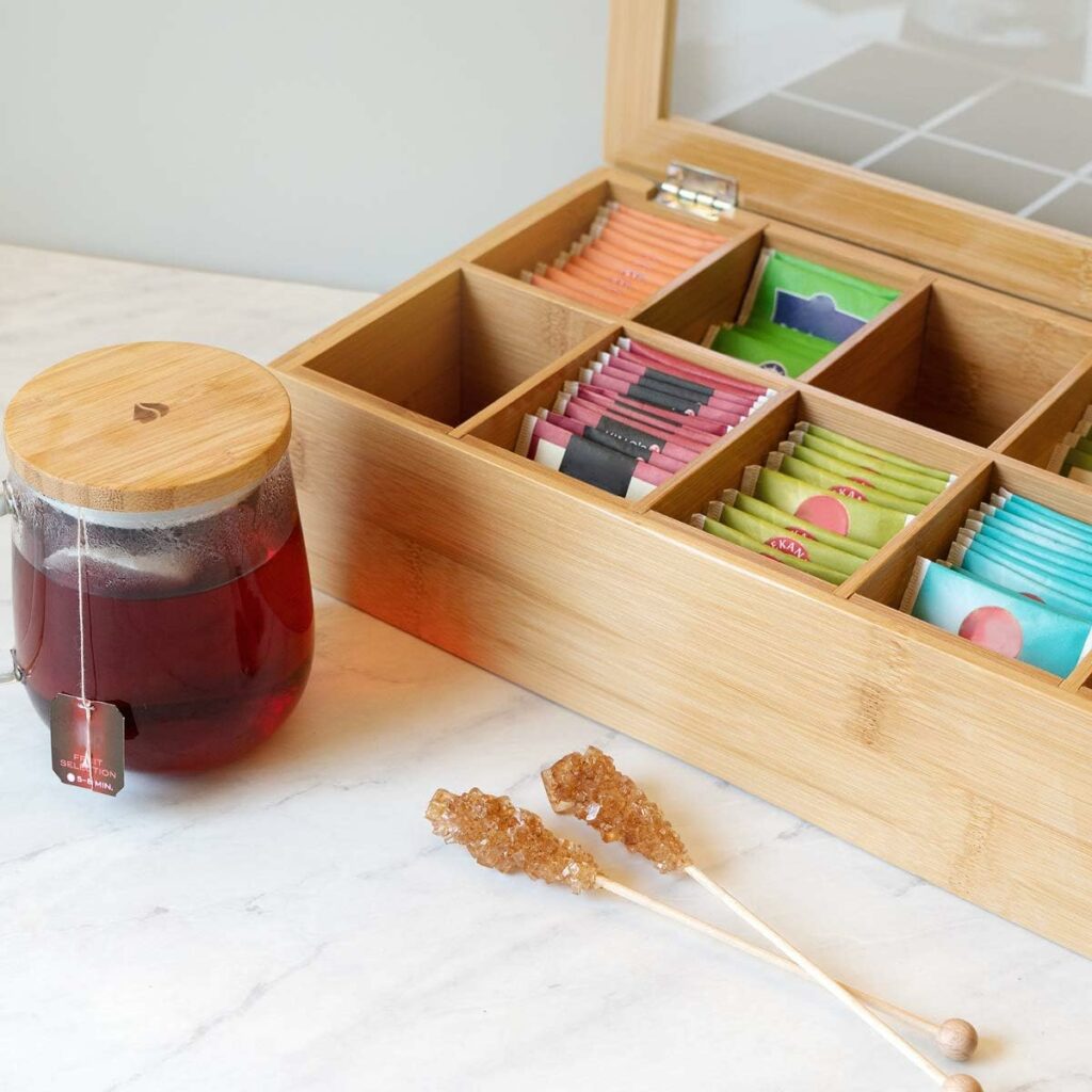 Wooden Tea Box Organiser