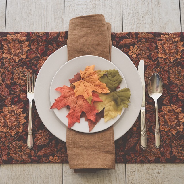 Pressed Leaves for fall table setting