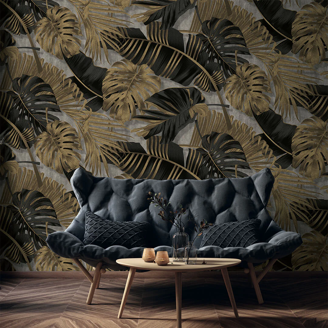 Malibu Natura Wallpapers-Cream Gold Black